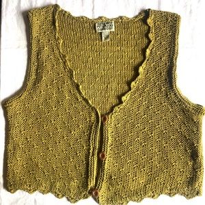 Cotton crochet vest